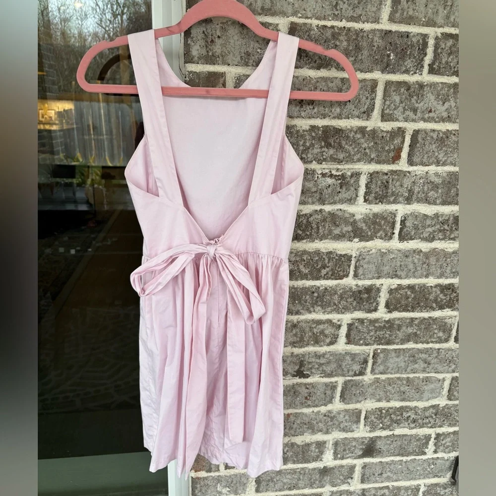 Zara Trafaluc Soft Pink Bow Tie Mini Dress - Picture 3 of 10